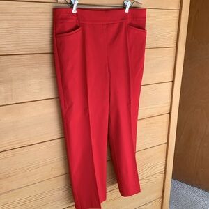 Chico’s Brigitte Red Pull on pants, 2R/12R